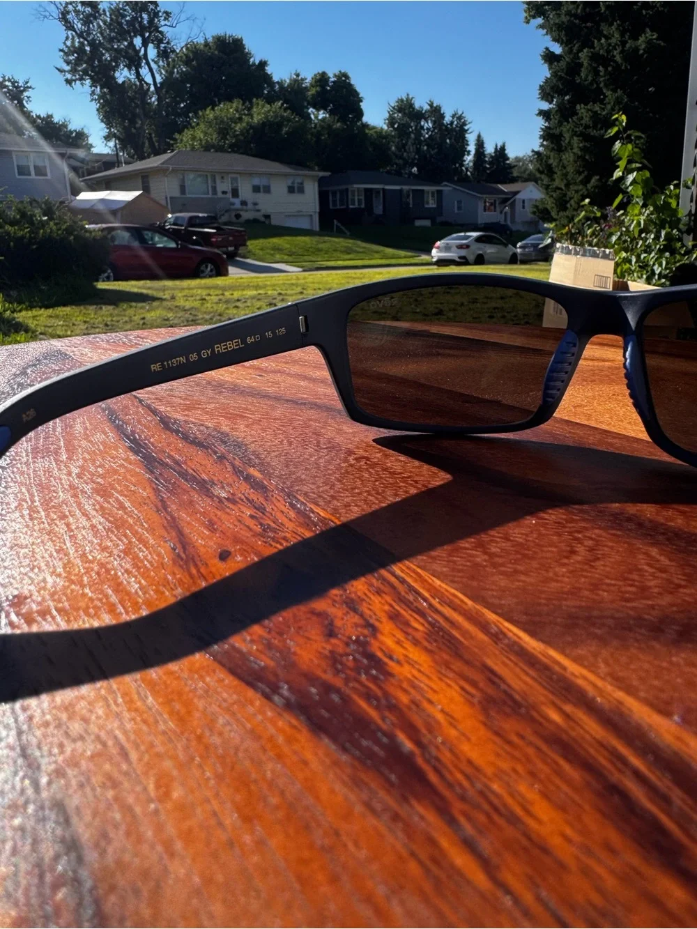 NEW REVO REBEL Matte Blue Navy POLARIZED Grey Lens Sunglass 1137N 05 GY No Case